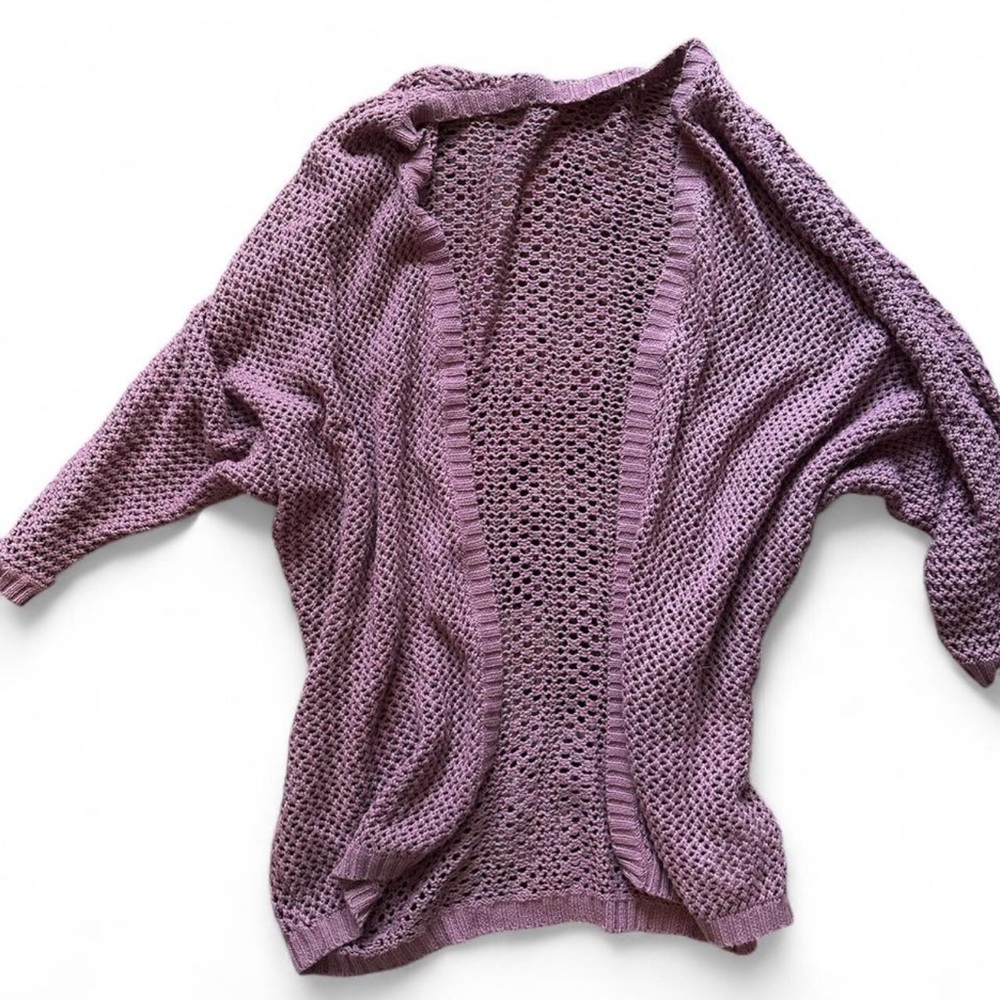 Free people purple open face cardigan size small